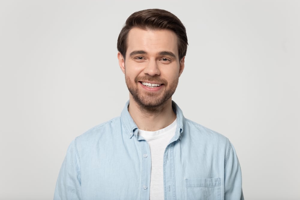 Headshot,Portrait,Of,Happy,Millennial,Man,In,Casual,Clothes,Isolated